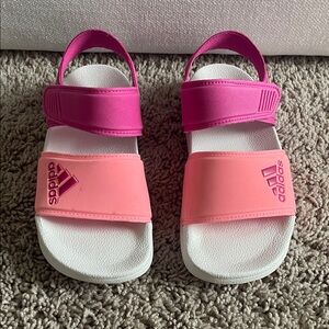 Adidas Kids Pink and Coral Sandals